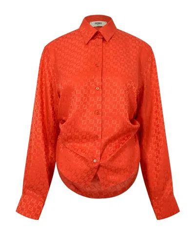 Fendi Simple Shirt In Red