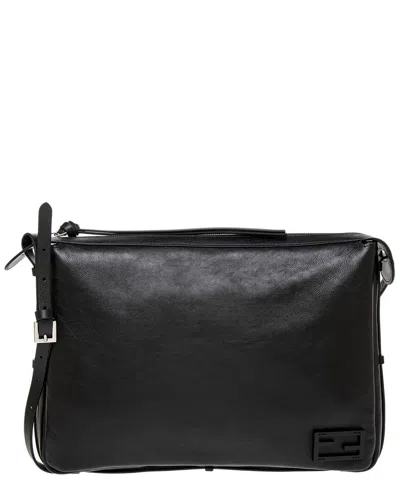 FENDI FENDI SIMPLY FENDI LARGE LEATHER SHOULDER BAG