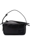 Fendi Women's Simplym Black Bag Embossed Logo In Black