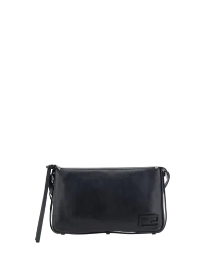 Fendi Simply Medium Shoulder Bag In Black