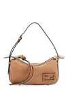 Fendi Simply Mini Leather Bag In Beige