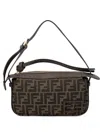 Fendi Mini Jacquard Ff Rectangular Shoulder Bag In Multi