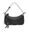 Fendi Women's Simplym Black Bag Embossed Logo In Black