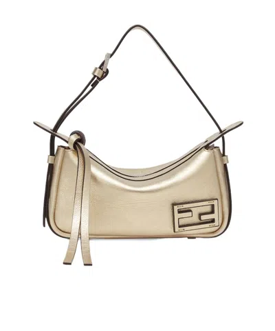 Fendi Simply Mini Shoulder Bag In Nude