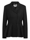 Fendi Fitted Peplum Jacket Tailored Design In Black