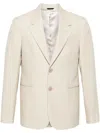 Fendi Neutral Single-breasted Wool Blazer In Nude & Neutrals