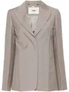 Fendi Deconstructed Tailored Jacket In Neutrals