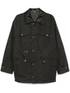 Fendi Waxed Ff Jacquard Parka - Men's - Cotton/polyester/polyurethane Resin/lamb Skinpolyamidepolyester In Brown