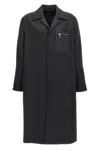 Fendi Single-breasted Cashmere Coat In Black