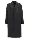 Fendi Single-breasted Cashmere Coat In Gray