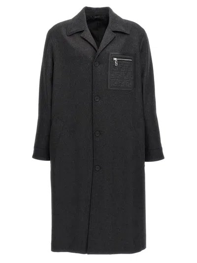 FENDI FENDI SINGLE-BREASTED CASHMERE COAT