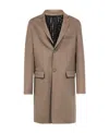 Fendi Single-breasted Coat In Brown