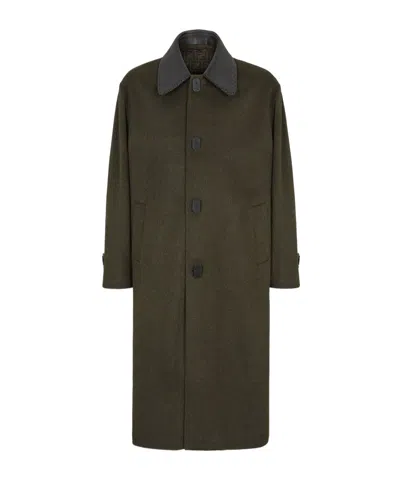 FENDI FENDI COLLARED BUTTON-UP COAT