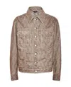 Fendi Single-breasted Denim Jacket In Nude