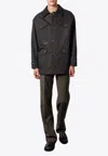 Fendi Waxed Ff Jacquard Parka - Men's - Cotton/polyester/polyurethane Resin/lamb Skinpolyamidepolyester