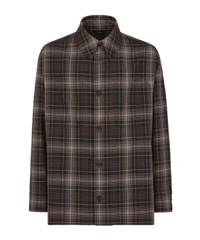 Fendi Single-breasted Go-to Jacket In Brown
