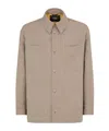 Fendi Single-breasted Jacquard Jacket In Neutral