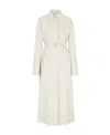 Fendi Logo-buckle Single-breasted Coat In White