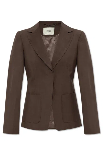 FENDI SINGLE-BREASTED TAILORED BLAZER
