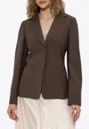 Fendi Single-breasted Wool Blend Blazer