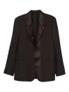 Fendi Tailored Wool Blazer Notch Lapel In Brown