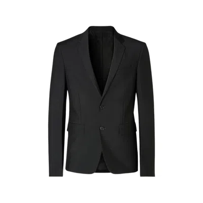 Fendi Single-breasted Jacket In Black