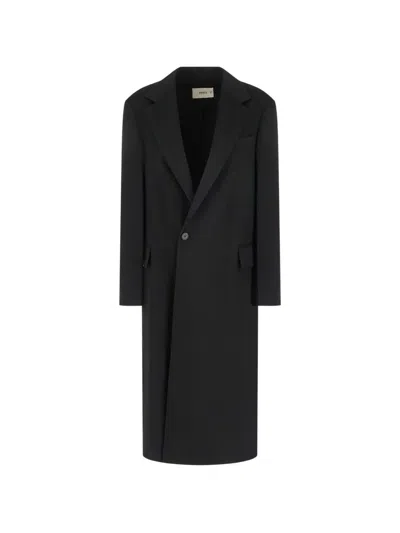 Fendi Single-breasted Notched-lapels Coat In Black