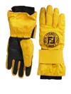Fendi Ski Gloves Woman Gloves Yellow Size L Polyamide In Yellow