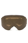 Fendi Ski Mask With Logo Mirrored Lens In Shiny Dark Brown/brown