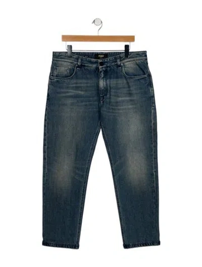 Pre-owned Fendi Skinny Jeans In Blue