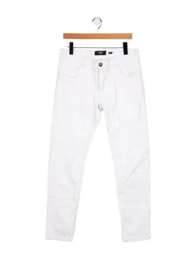 Pre-owned Fendi Skinny Jeans In White