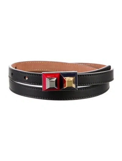 Pre-owned Fendi Skinny Leather Belt Kit In Multi