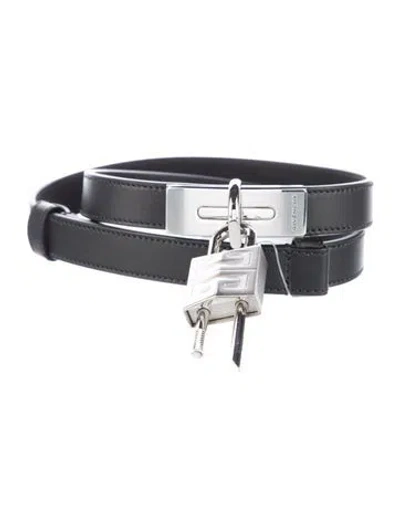 Pre-owned Fendi Skinny Leather Belt Kit W/ Tags In Black