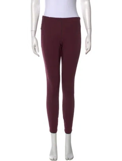Pre-owned Fendi Skinny Leg Pants In Burgundy