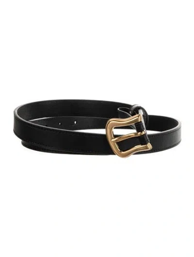 Pre-owned Fendi Skinny Waist Belt In Black