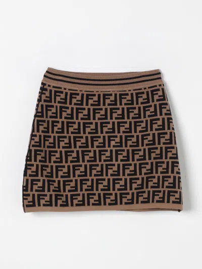 Fendi Skirt  Kids Color Tobacco In Brown