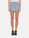 Fendi Light Blue Denim Miniskirt In Gray