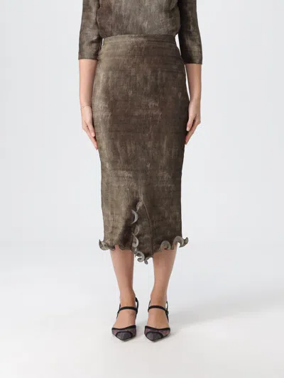 Fendi Skirt  Woman Color Olive In Brown