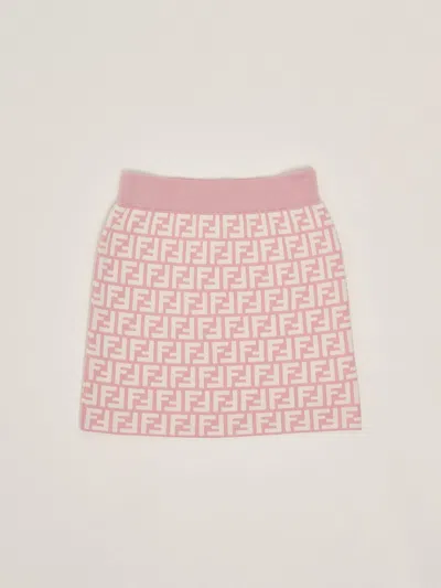 Fendi Kids' Skirt Ff Piquet Skirt In Purple