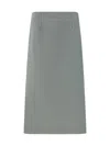 Fendi Light Grey Mohair Blend Skirt In Shadow