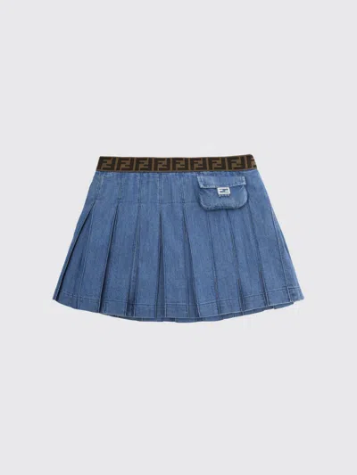 Fendi Skirt Kids In Blue