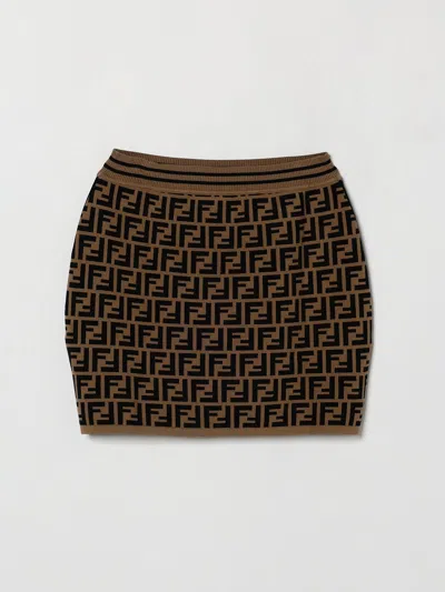 Fendi Skirt Kids Color Brown