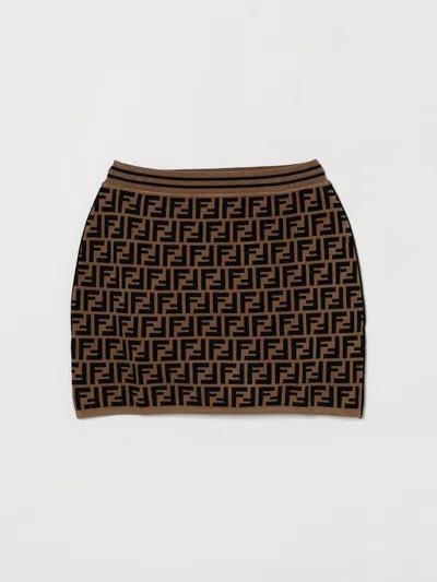 Fendi Skirt Kids  In Brown