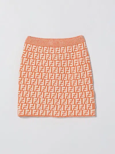 Fendi Skirt Kids  In Orange