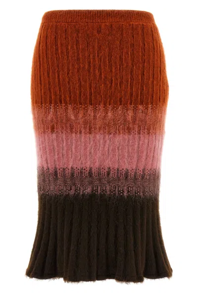Fendi Skirt 'midi Degradé' In Multi