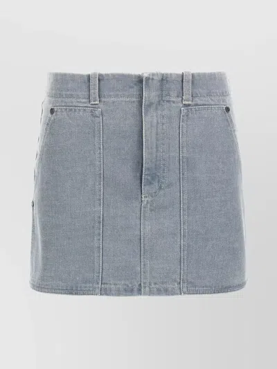 FENDI SKIRT WITH BELT LOOPS AND MULTIPLE POCKETS