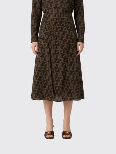 Fendi Skirt Woman  In Brown