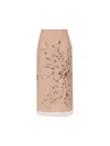 Fendi Embroidered Tulle Maxi Skirt With Sheer Overlay