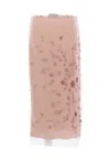 Fendi Gonna In Tulle Rosa Con Ricami