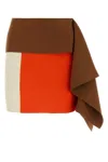 Fendi Multicolour Wool Short Skirt